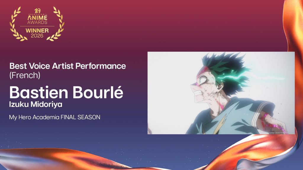 Best Voice Artist Performances French: Bastien Bourlé (Izuku Midoriya).