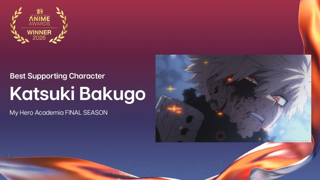 Best Supporting Character: Katsuki Bakugo (My Hero Academia: Final Season).
