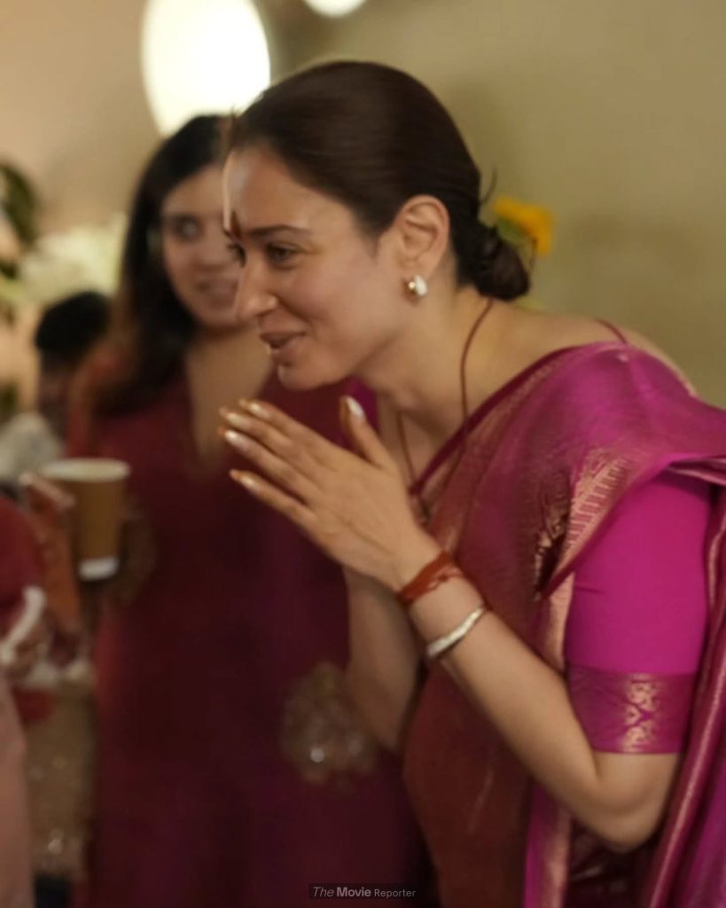 Tamannaah Bhatia during Linga Bhairavi Devi Punya Puja at her Mumbai home